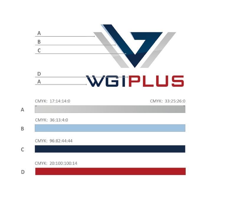 WGI PLUS logo colors